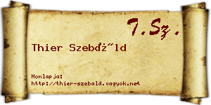 Thier Szebáld névjegykártya